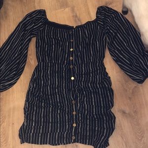 Privacy please gold striped dress